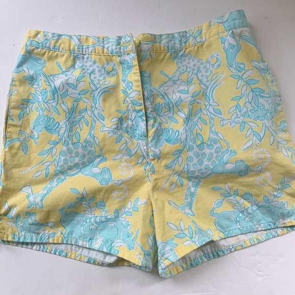 Lilly Pulitzer animal print chino shorts girls size 14 - Picture 1 of 4